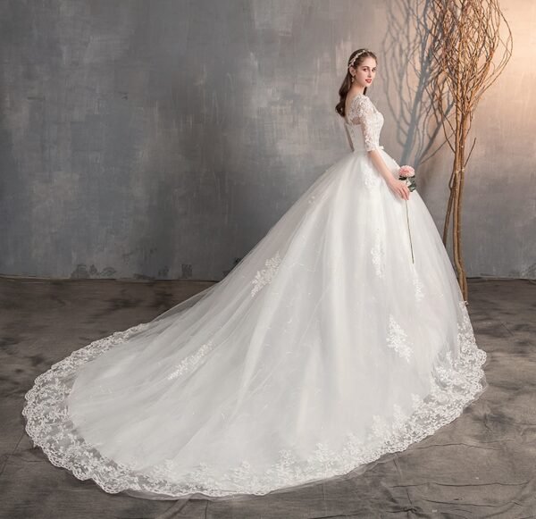 Long Lace Wedding Dress - Image 7