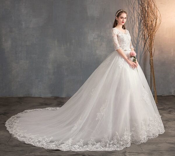 Long Lace Wedding Dress - Image 5