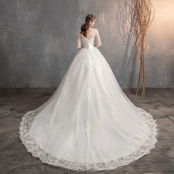 Long Lace Wedding Dress - Image 6