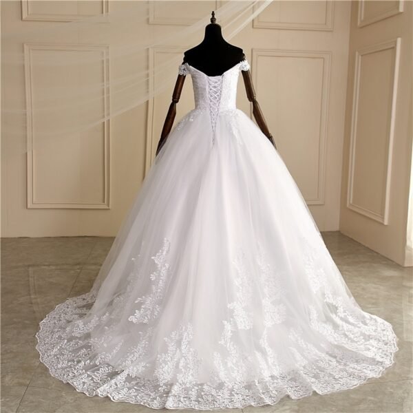 Luxury Off Shoulder Wedding Dress for Women - Image 6