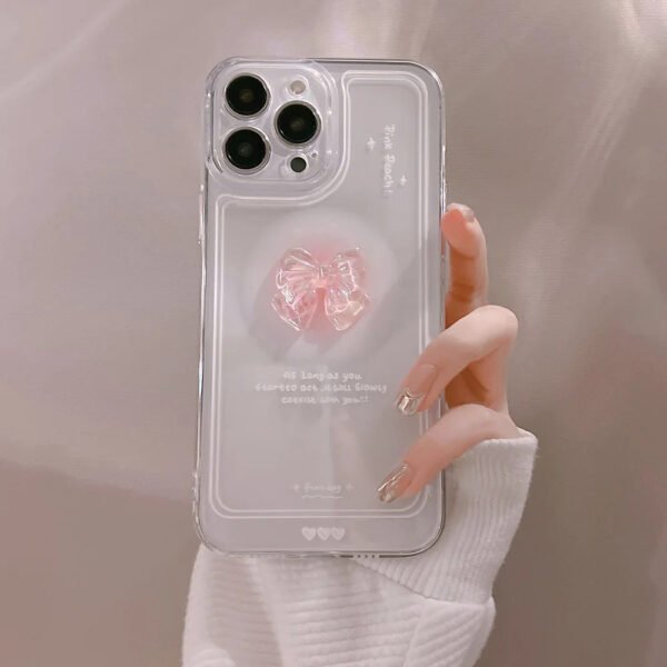 Cute Phone Case For iPhone 16 15 14 13 12 11 Pro Max X XS Max MiNi Plus Korea Girl Soft Cover Epoxy Glitter Shell - Image 5